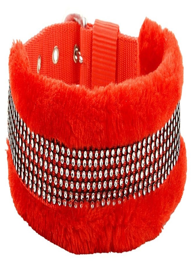 Cavalry's Nylon Adjustable Red Fur Collar for M & Large Size - Image 1